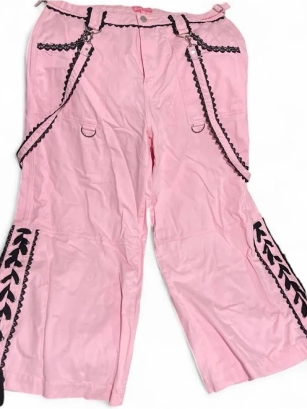 Sugar Thrillz Pink Decorative Trim Cargo Pants